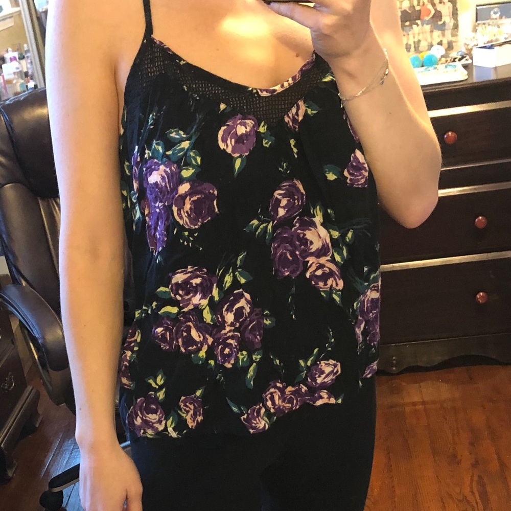 Volcom floral tank top